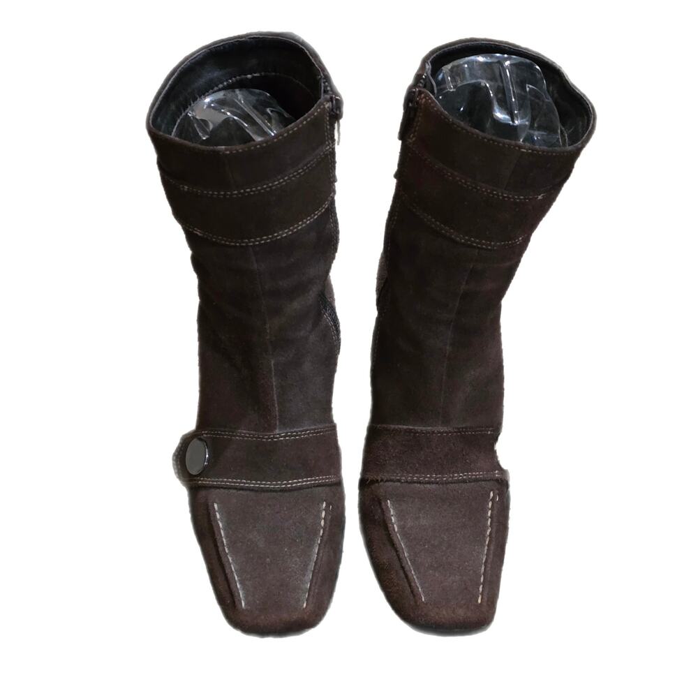 Aerosoles brown suede square-toe booties Size 6 NWOB